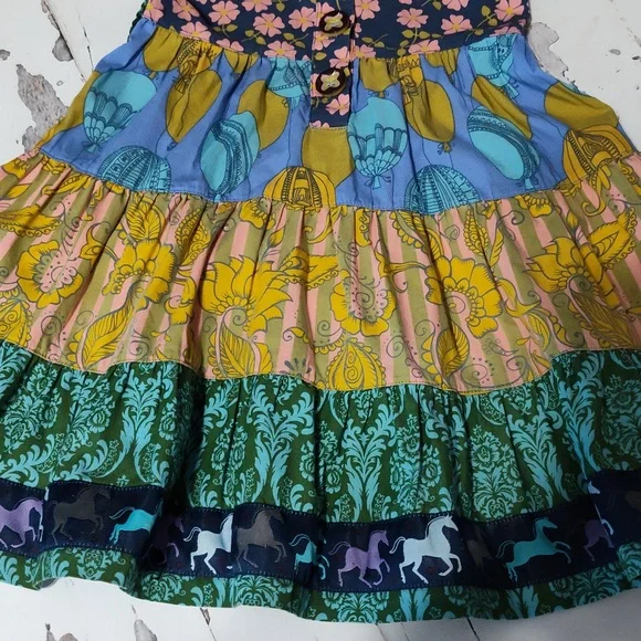 Matilda Jane Bayberry dress size 4 paint by numbers horse hot air balloon dress - Picture 3 of 8